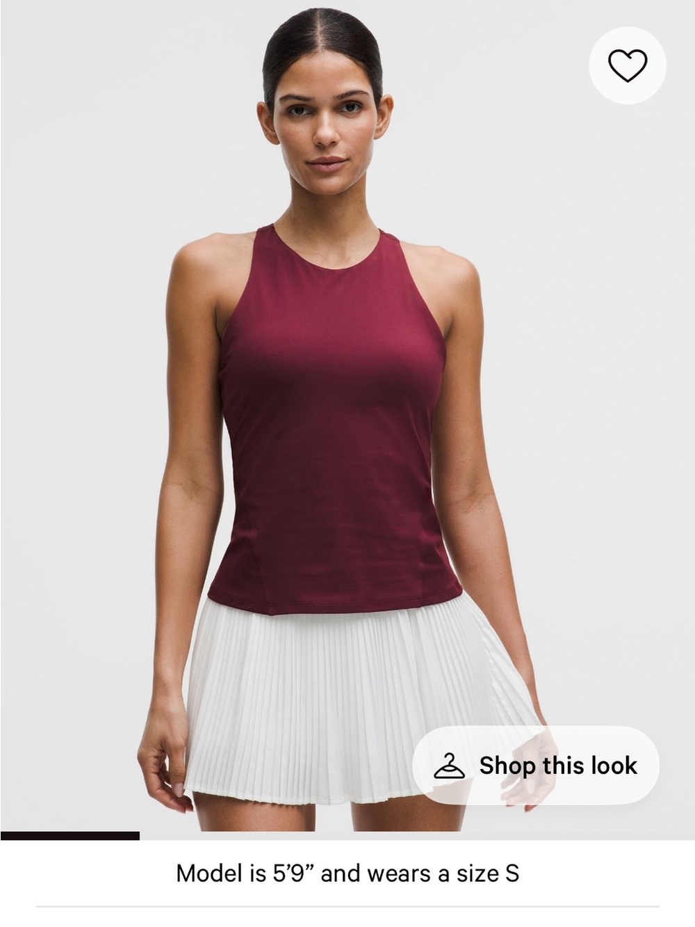 Lululemon Racerback High-Neck Tennis Tank Top